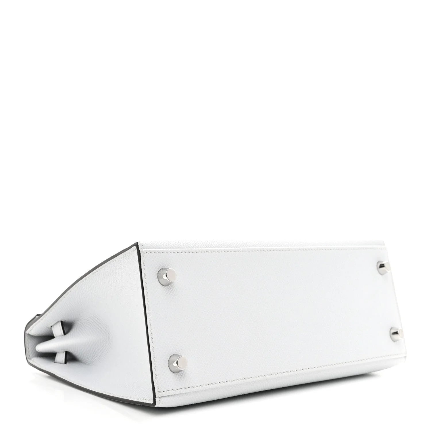Kelly Sellier Gris Pantin Palm-Grained Leather Palladium Hardware