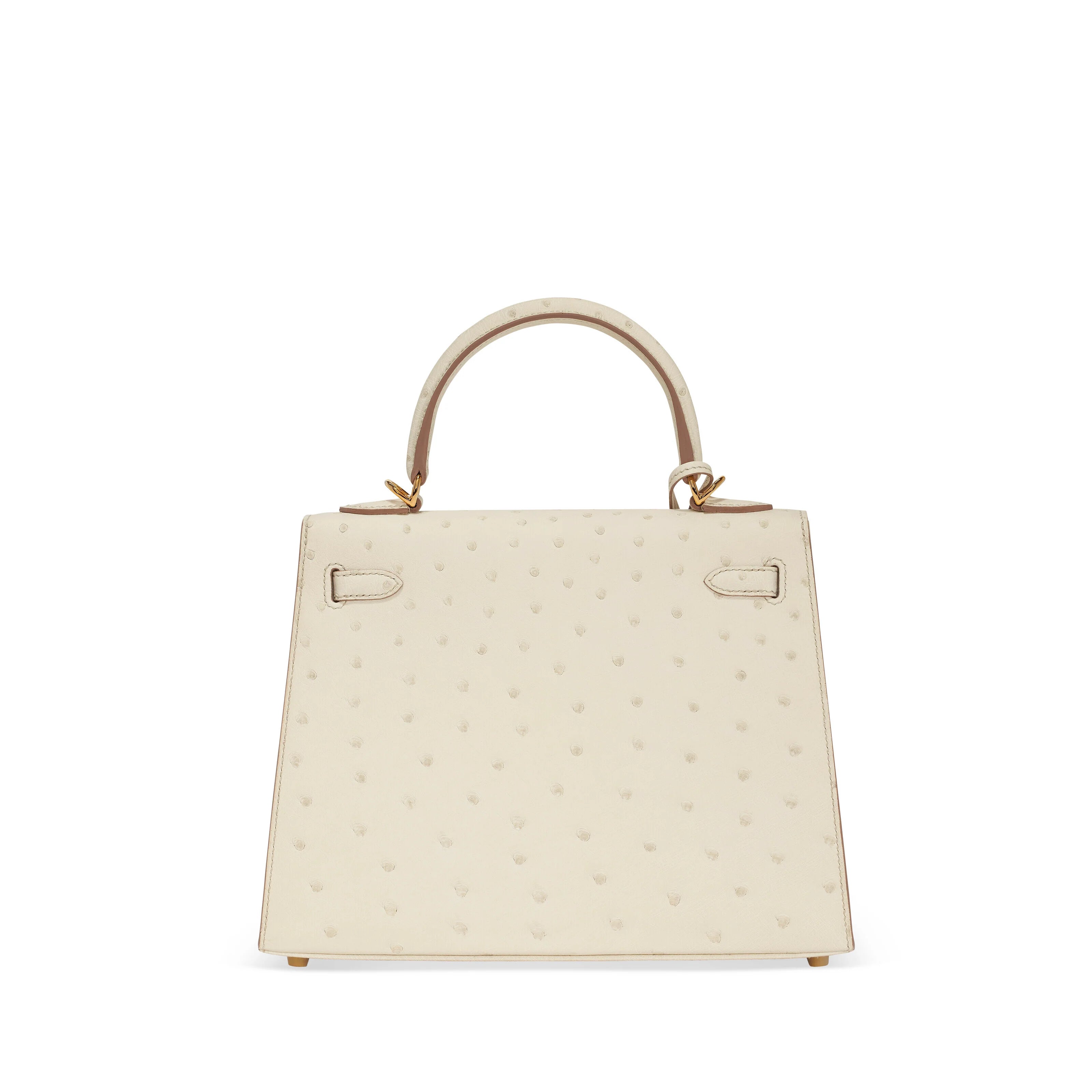 Kelly With Beton Ostrich Sellier Gold Harrdware