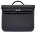 Kelly Black Togo 36 Briefcase Palladium Hardware FR trendy frosted leather casual bag