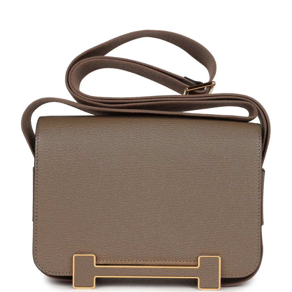 Geta Etoupe Chevre Gold Hardware