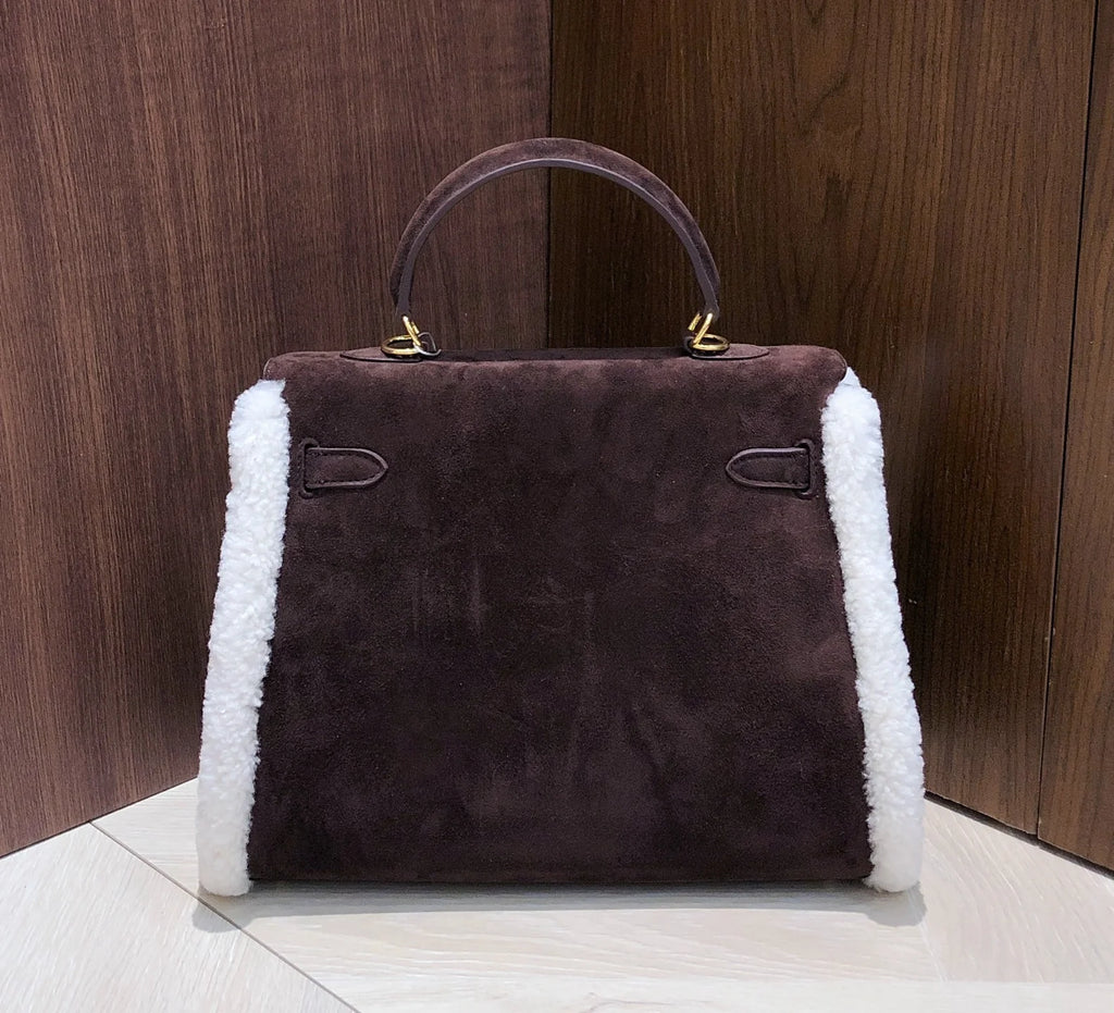 Kelly Shearling and Ebene Barenia Palladium Hardware