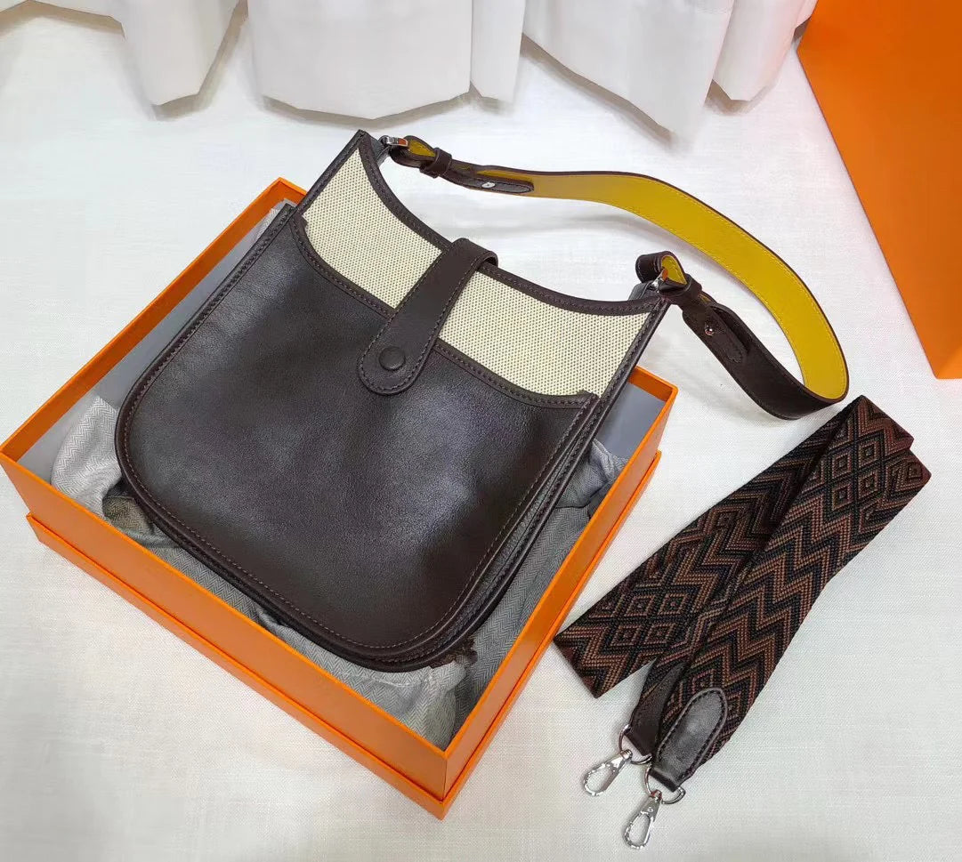 Evelyne Bag Gen I Toile and Leather PM