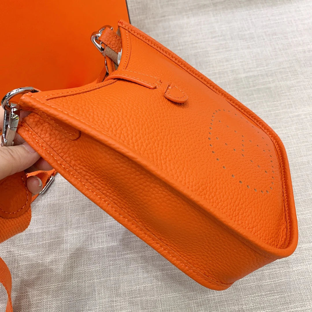 Evelyne Short Strap TPM Orange Epsom Gold Hardware