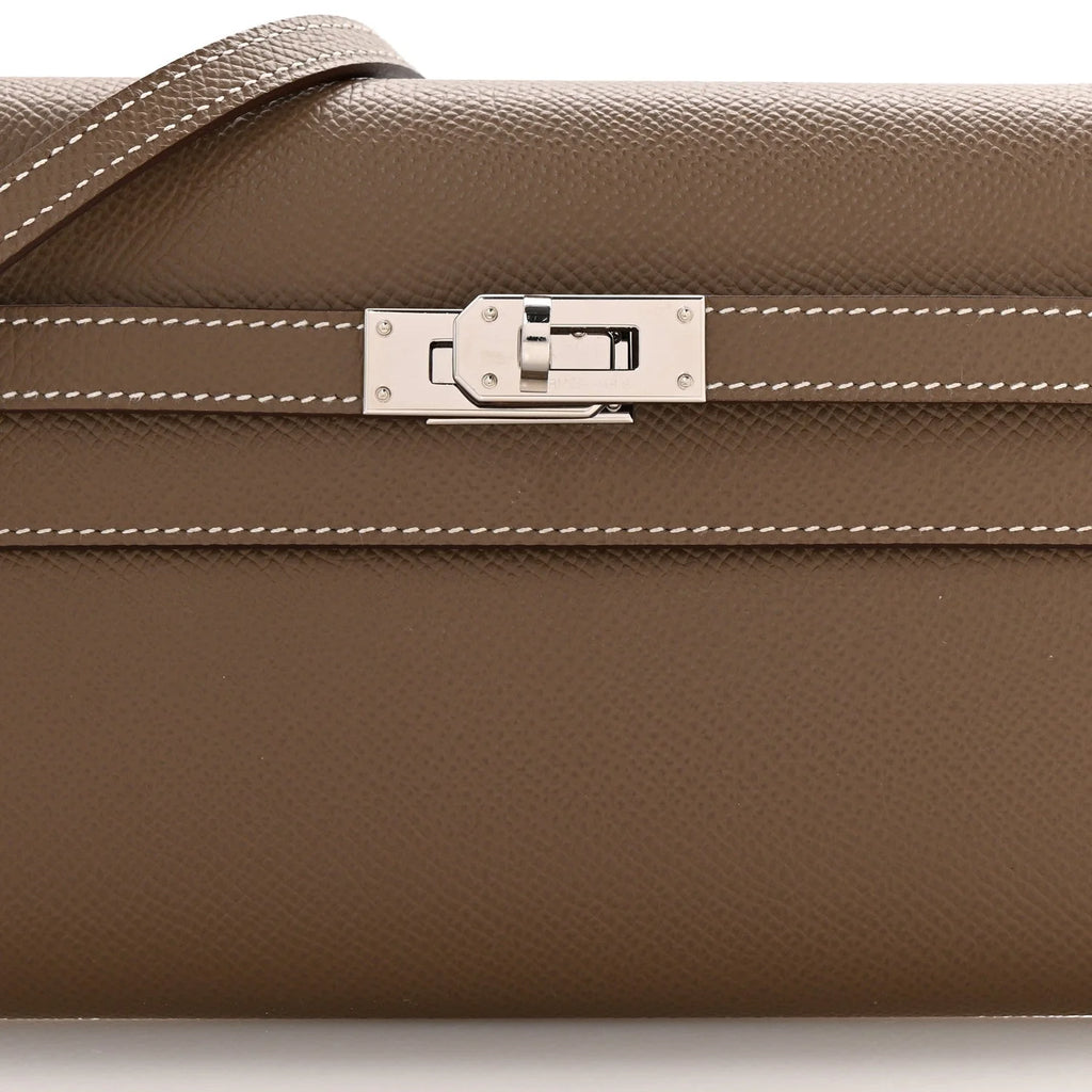 Kelly Wallet To Go Etoupe Epsom Palladium Hardware