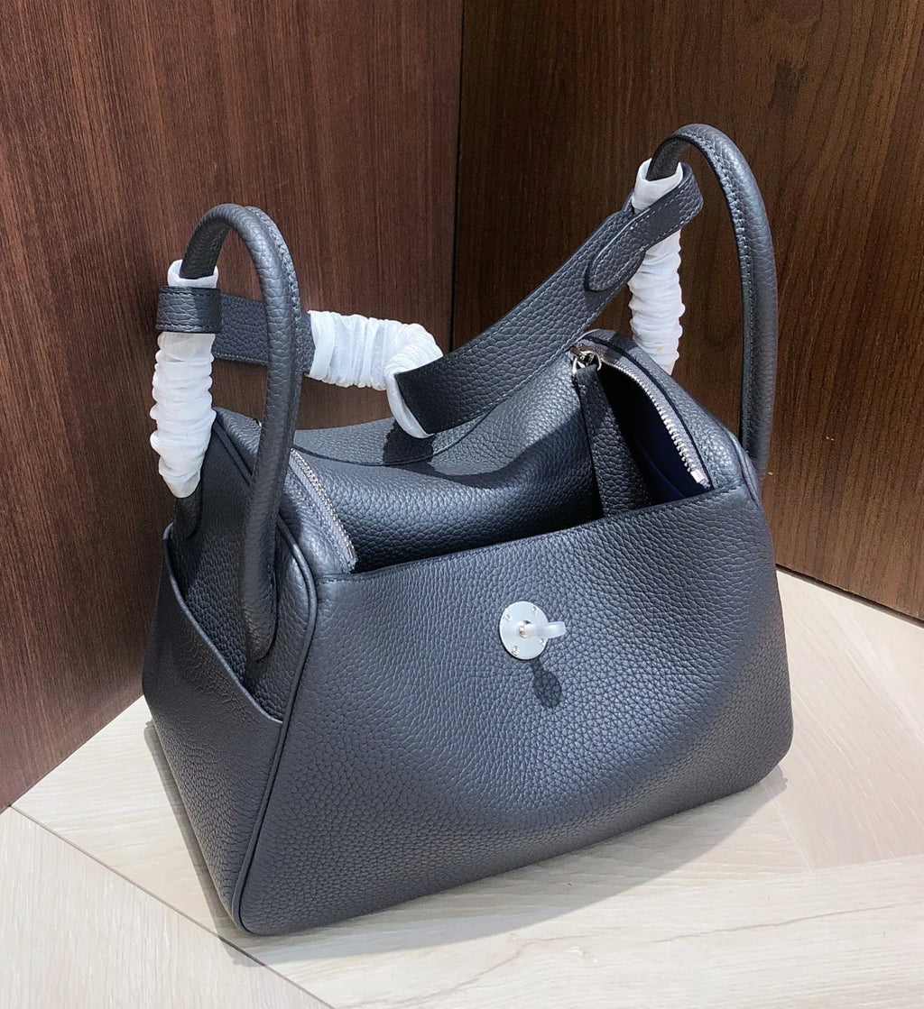 LINDY 30 Y7 Togon Leather Handbag in Storm Blue