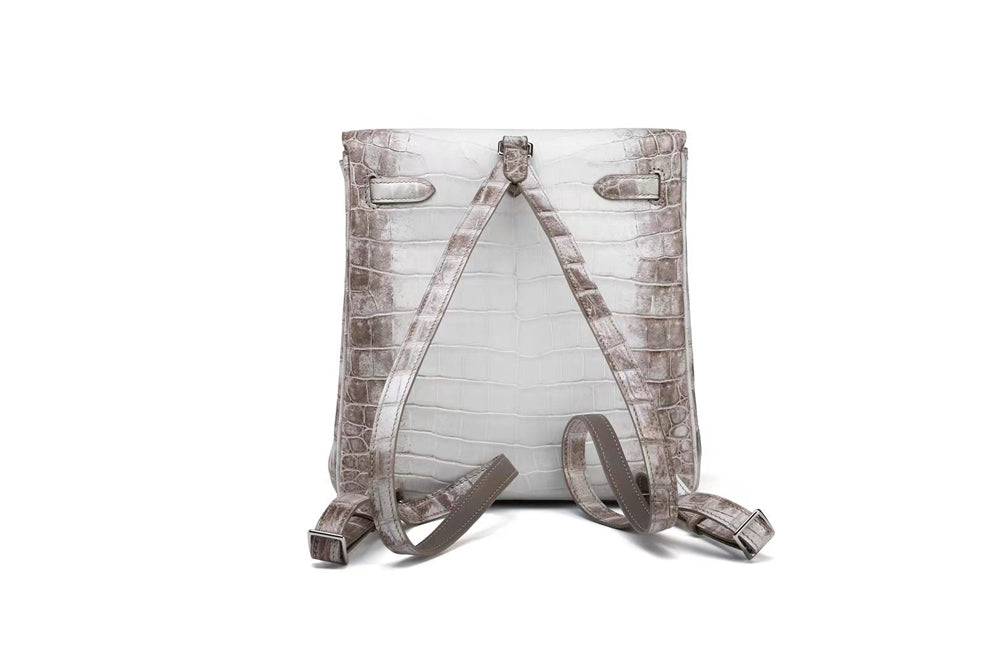 Hac a Dos PM Backpack White Himalaya NiloticusCrocodile