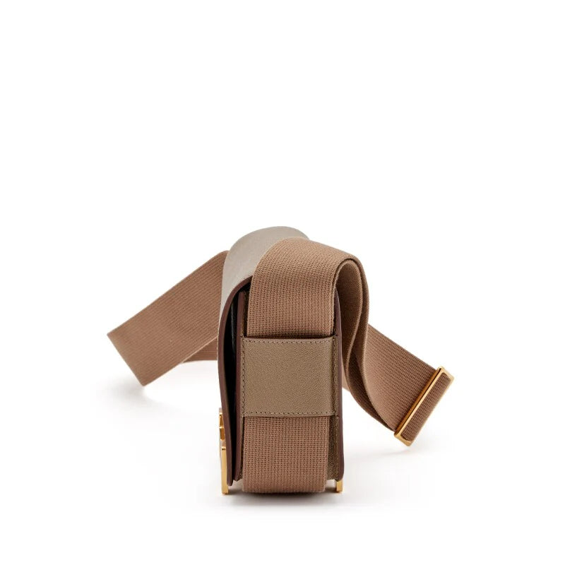 Geta Grey brown Mysore goatskin gold jewelry and hardware
