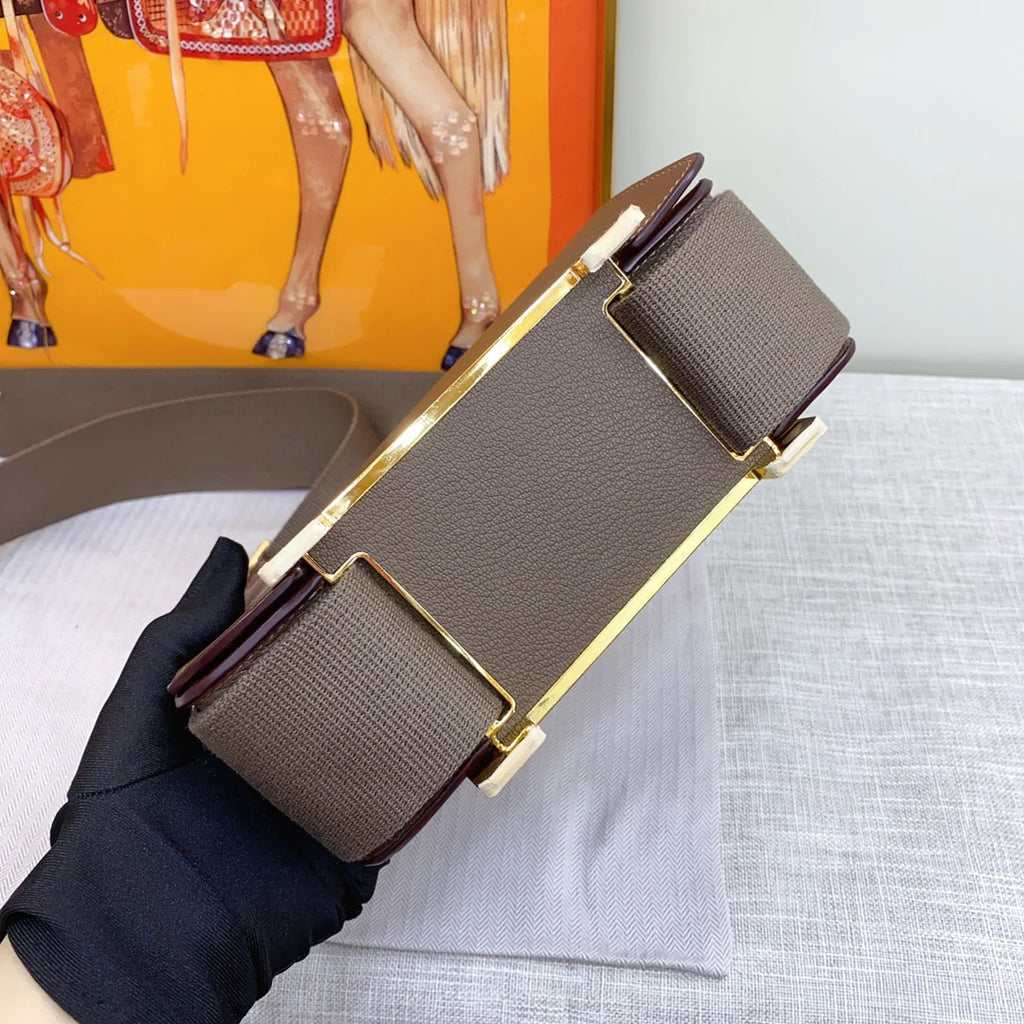 Geta Etoupe Chevre Gold Hardware