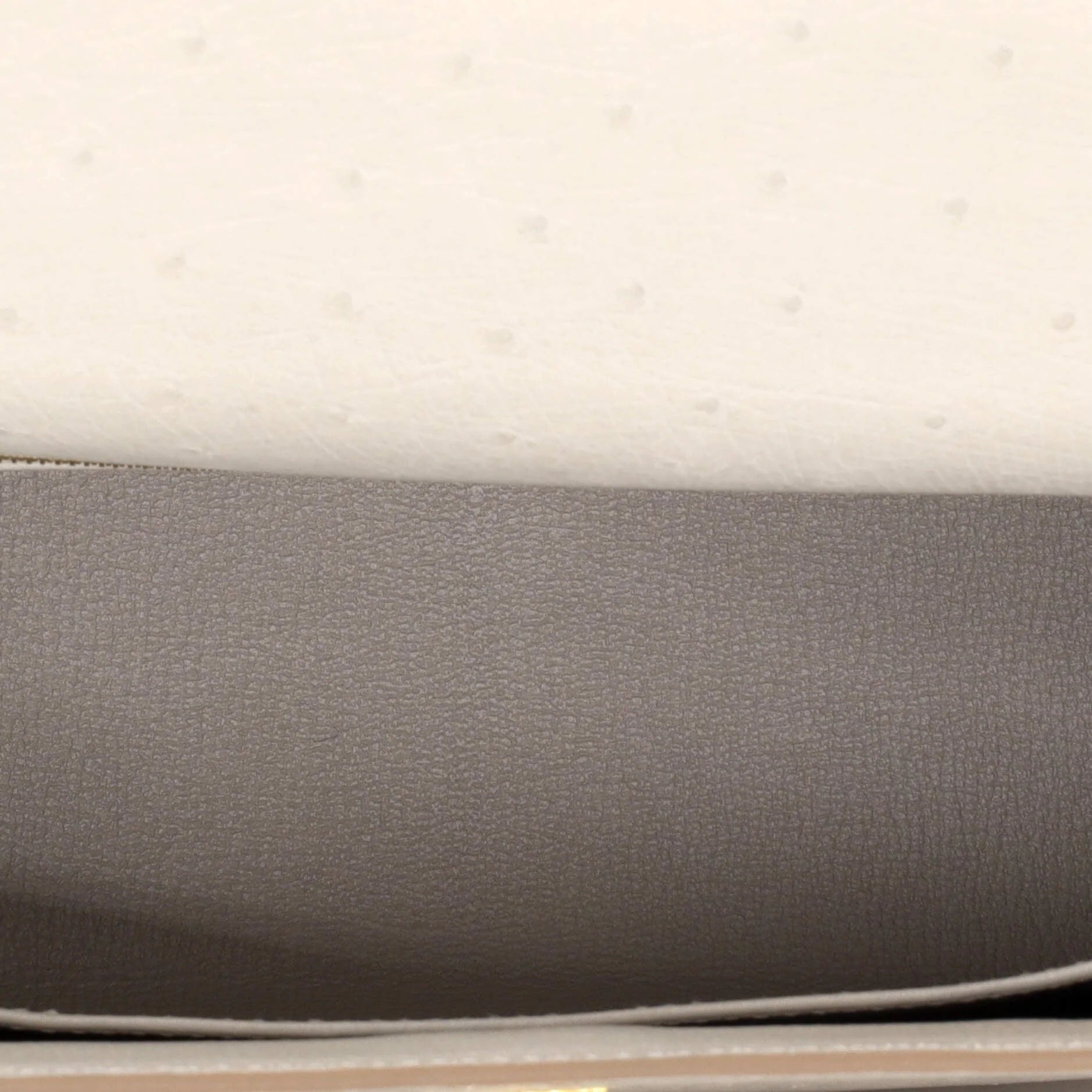 Kelly II Sellier Mini Beton Ostrich Gold Hardware