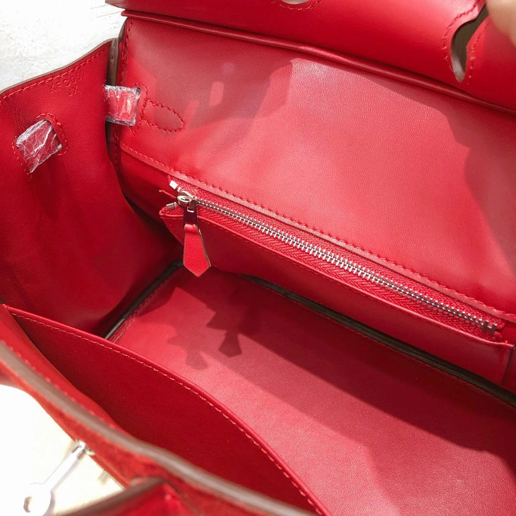Birkin 25 Palladium Hardware Rouge Vif Doblis