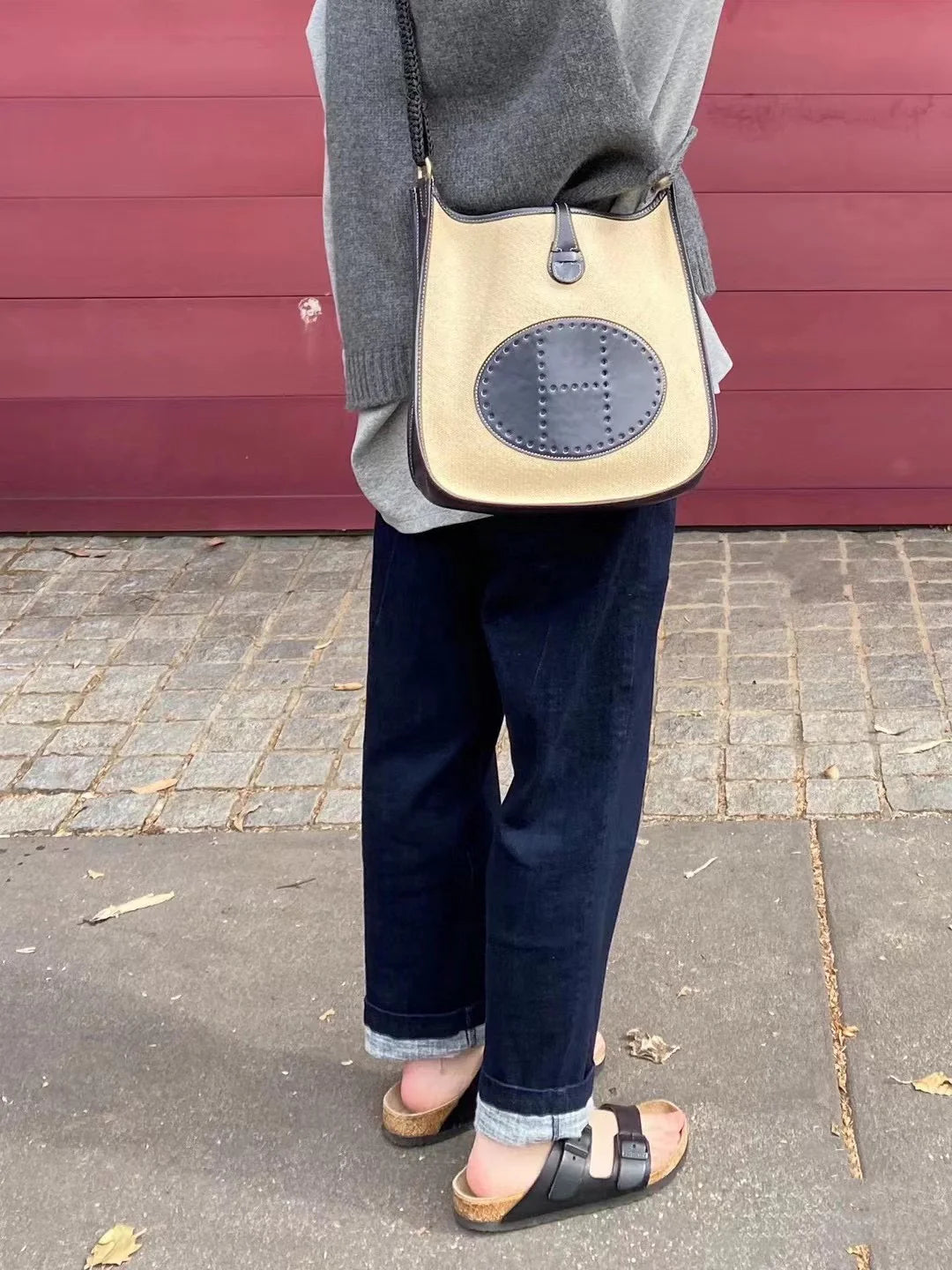 Evelyne Bag Gen I Toile and Leather PM
