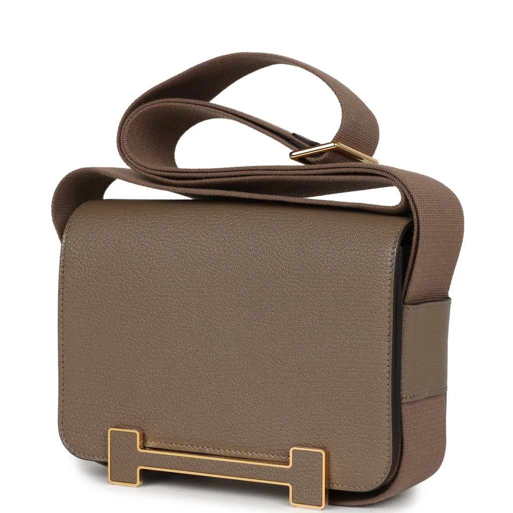 Geta Etoupe Chevre Gold Hardware