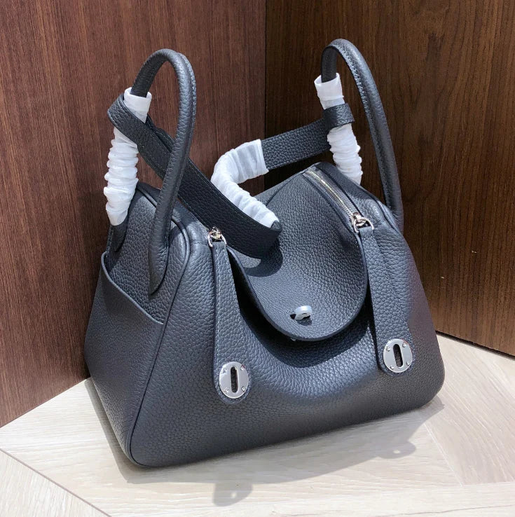 LINDY 30 Y7 Togon Leather Handbag in Storm Blue