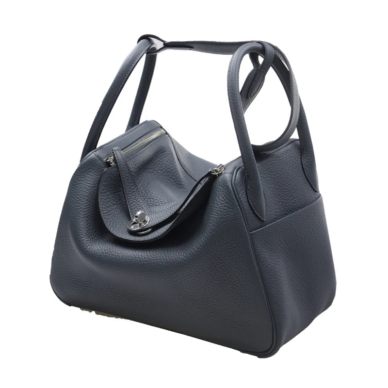 LINDY 30 Y7 Togon Leather Handbag in Storm Blue