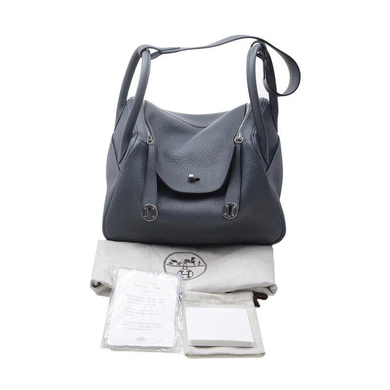 LINDY 30 Y7 Togon Leather Handbag in Storm Blue