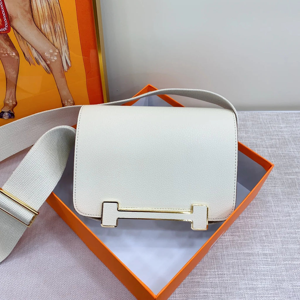Geta 20cm White Bag Mysore goatskin gold jewelry and hardware
