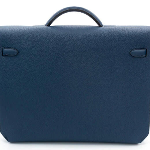 Kelly Depeches 36 Document Holder In Bleu De Prusse Togo Calfskin