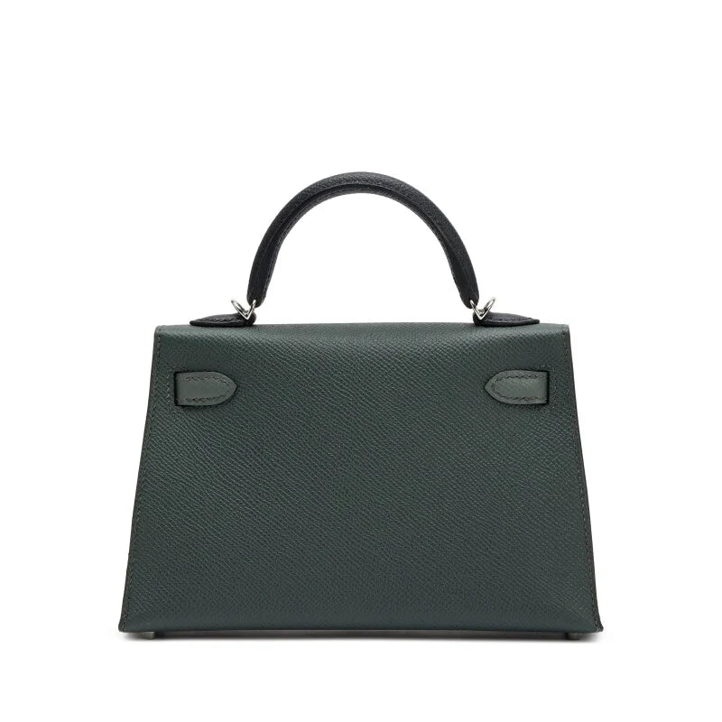 Kelly 20 II Vert Amande and Black Epsom Mini Palladium Hardware