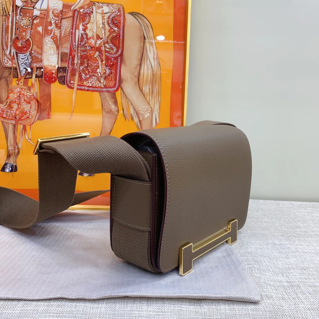 Geta Etoupe Chevre Gold Hardware
