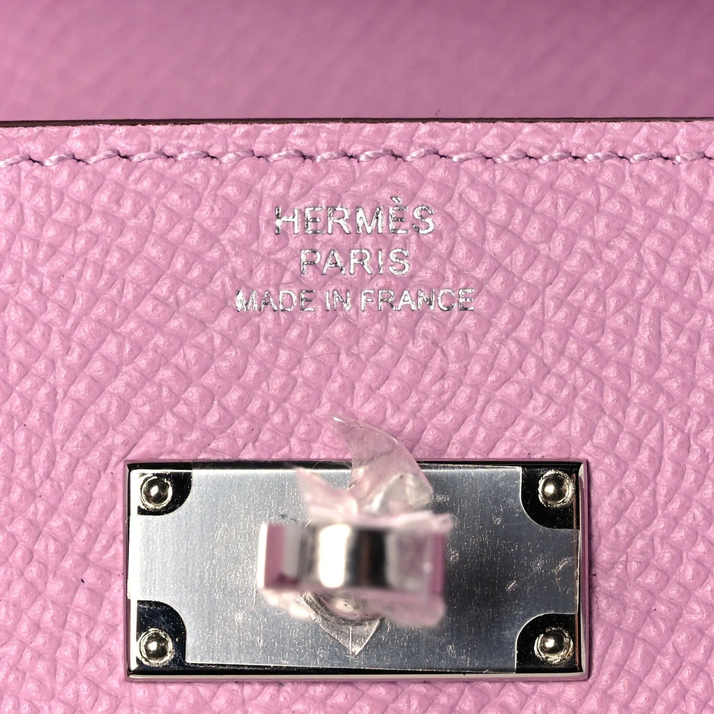 Kelly To Go Wallet Mauve Sylvestre Epsom Palladium Hardware
