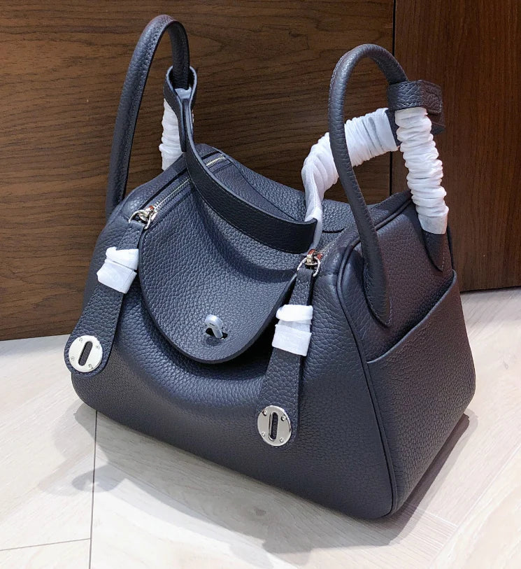LINDY 30 Y7 Togon Leather Handbag in Storm Blue