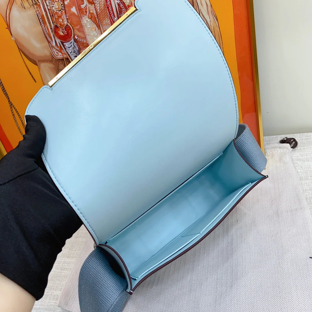 Geta Chevre Mysore Verso Bleu Brume Nata Goatskin