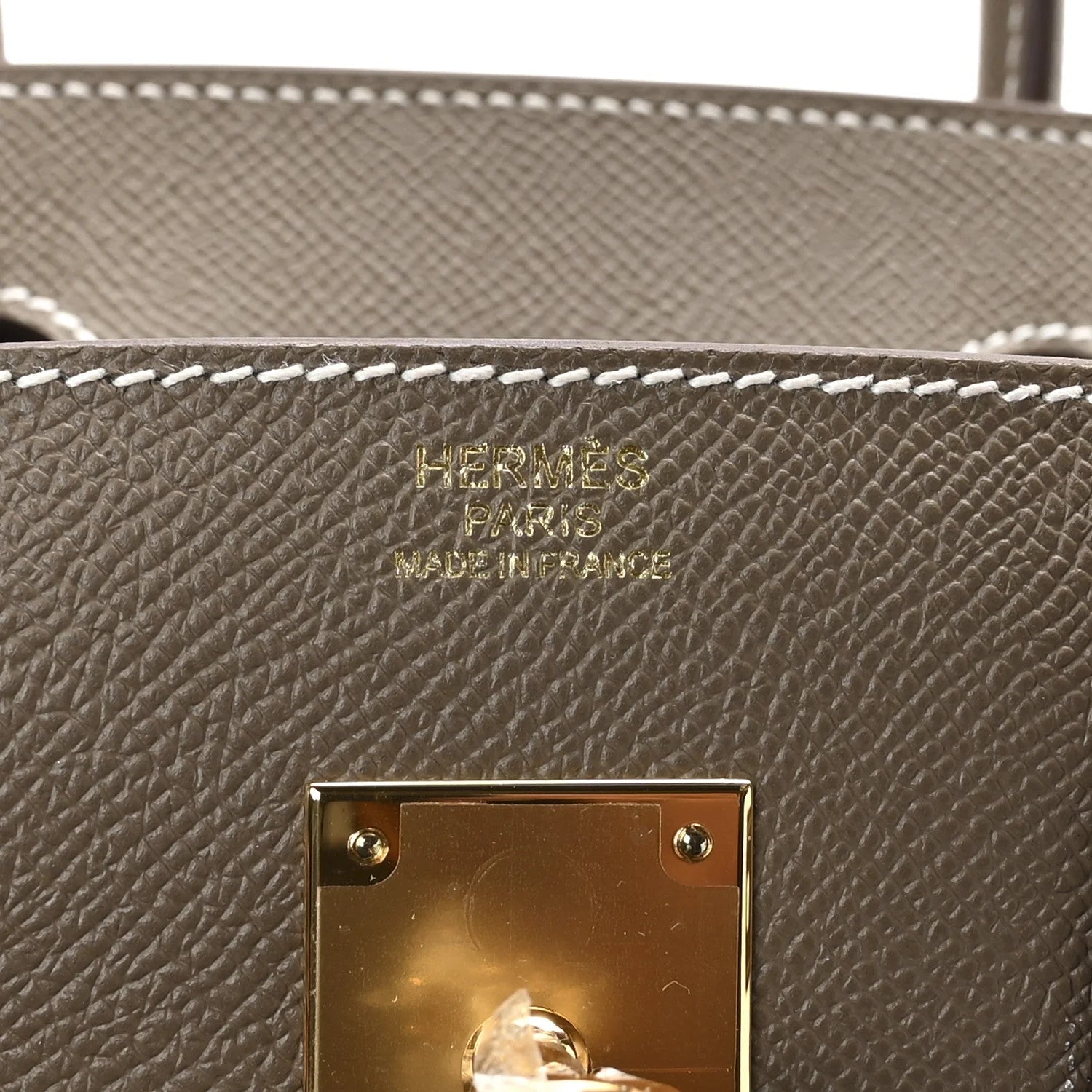 Birkin Sellier 30 Etoupe Epsom Quilted Epsom Leather