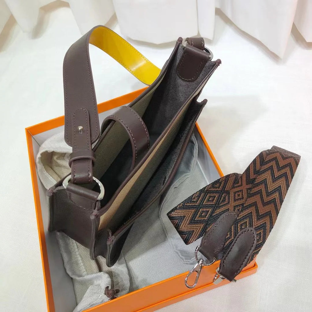 Evelyne Bag Gen I Toile and Leather PM
