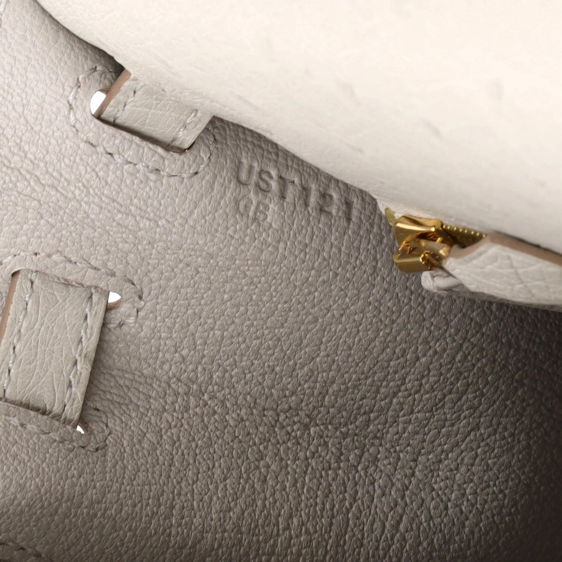 Kelly II Sellier Mini Beton Ostrich Gold Hardware