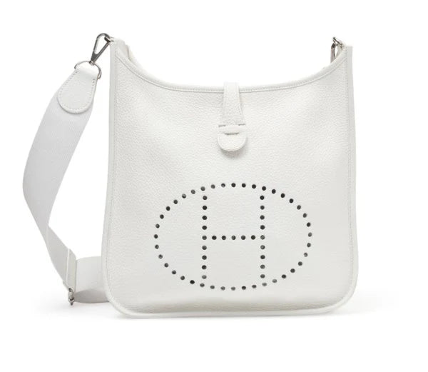 Evelyne III GM White Leather Classic Hollow