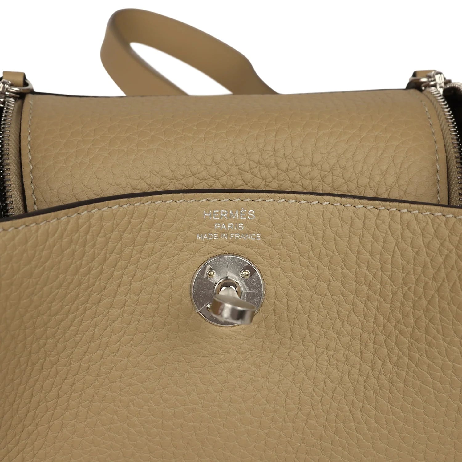 small size Lindy bag, original top-layer TC cowhide leather with silver hardware, elephant grey and yellow color block