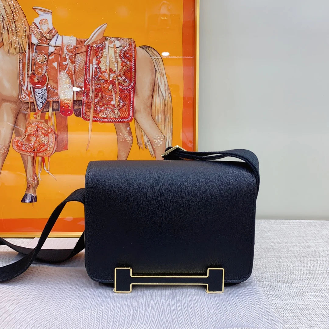Geta Chevre Mysore Geta in Black goatskin gold jewelry and hardware