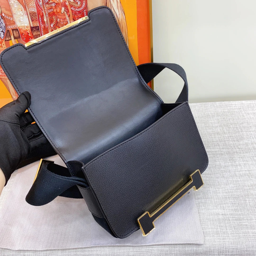 Geta Chevre Mysore Geta in Black goatskin gold jewelry and hardware