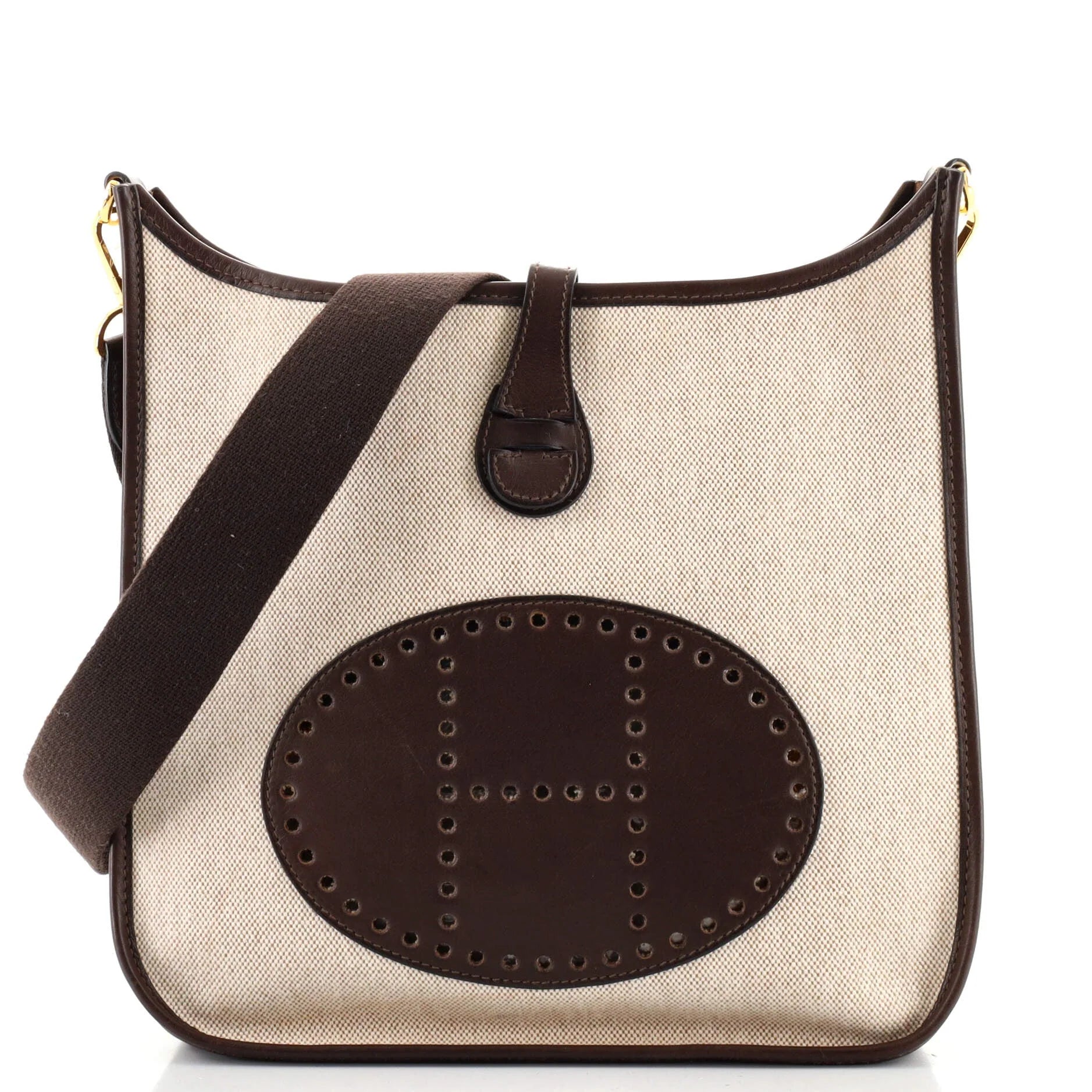 Evelyne Bag Gen I Toile and Leather PM