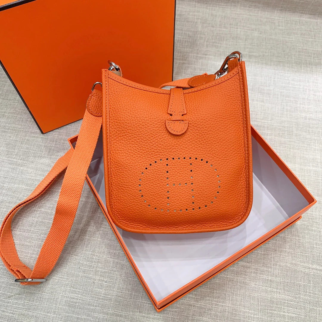 Evelyne Short Strap TPM Orange Epsom Gold Hardware